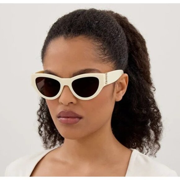 NEW SAINT LAURENT SLM94 012 SUNGLASSES IVORY WOMEN EYEWEAR SAINT LAURENT SL M94 main image 4